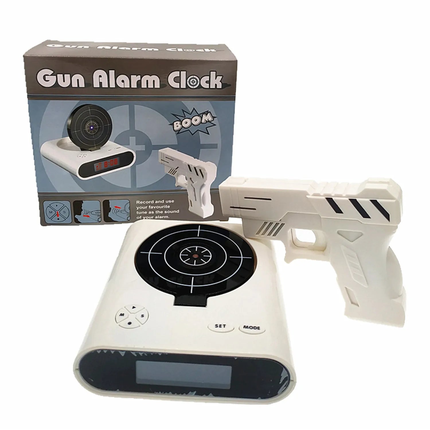 Exciting Shooting Tool Clock with LED Display - 2 Modes for Fun and Practicality