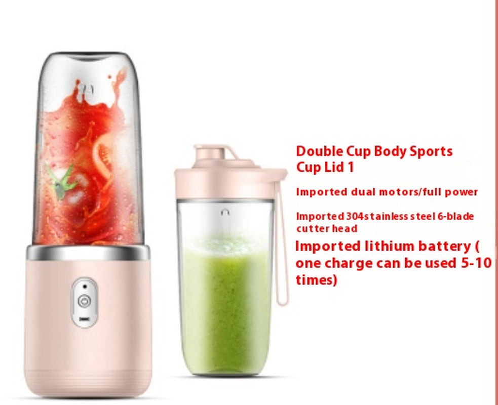 Revolutionary Portable Blender Juicer Cup – 6-Blade USB Rechargeable Smoothie Maker for Effortless Shakes, Fresh Juice & Ice Crushing