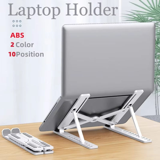 Foldable Adjustable Laptop Stand – Portable Ergonomic Notebook Holder for MacBook, Laptop & Tablet, Better Posture & Neck/Back Support