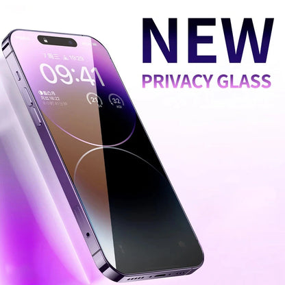 3-1 Pcs anti Blue Light Privacy Tempered Glass Screen Protector for iPhone 11 12 13 14 15 16 Pro Max Full Coverage Anti-Spy Eye Protection Film
