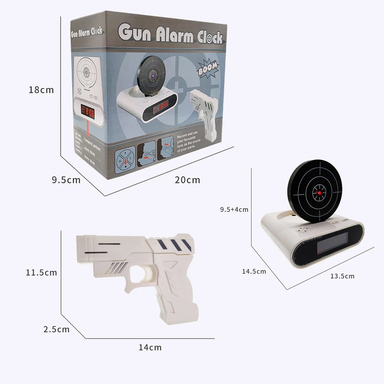 Exciting Shooting Tool Clock with LED Display - 2 Modes for Fun and Practicality
