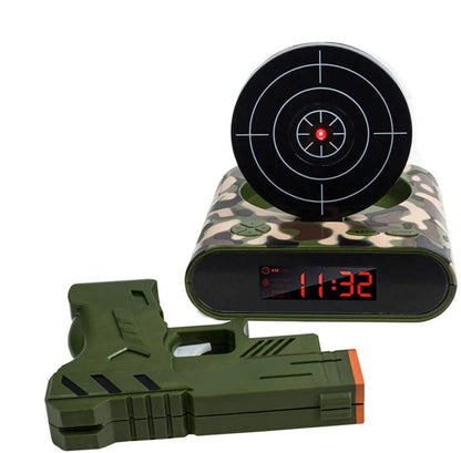 Exciting Shooting Tool Clock with LED Display - 2 Modes for Fun and Practicality