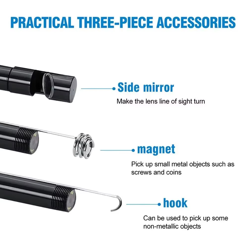 Discover the Versatile 5.5/7.0MM Type-C Endoscope Camera: IP67 Waterproof with 6 Adjustable LEDs for Ultimate Inspection on Phone & PC