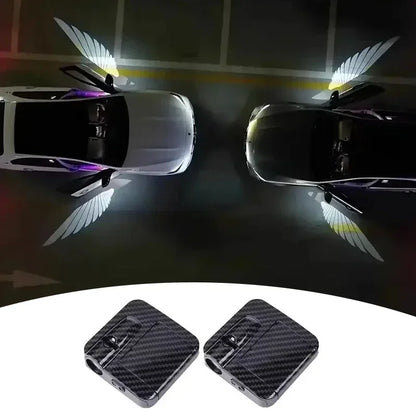 Transform Your Ride with Angel Wings Welcome Light - Stunning Automotive Door Projector for a Mesmerizing Atmosphere