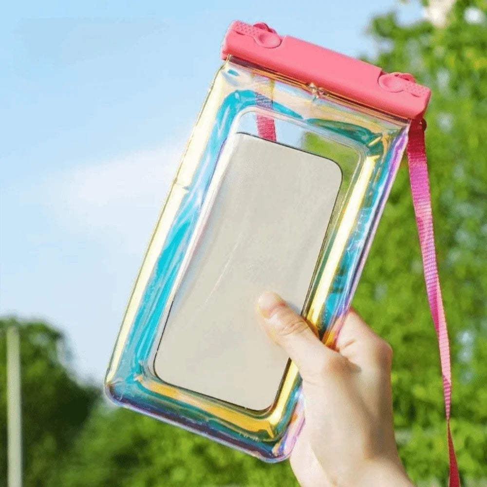Waterproof Phone Pouch Floating Dry Bag Touch Screen Case with Neck Strap for Swimming Beach Kayaking, Phone Bag