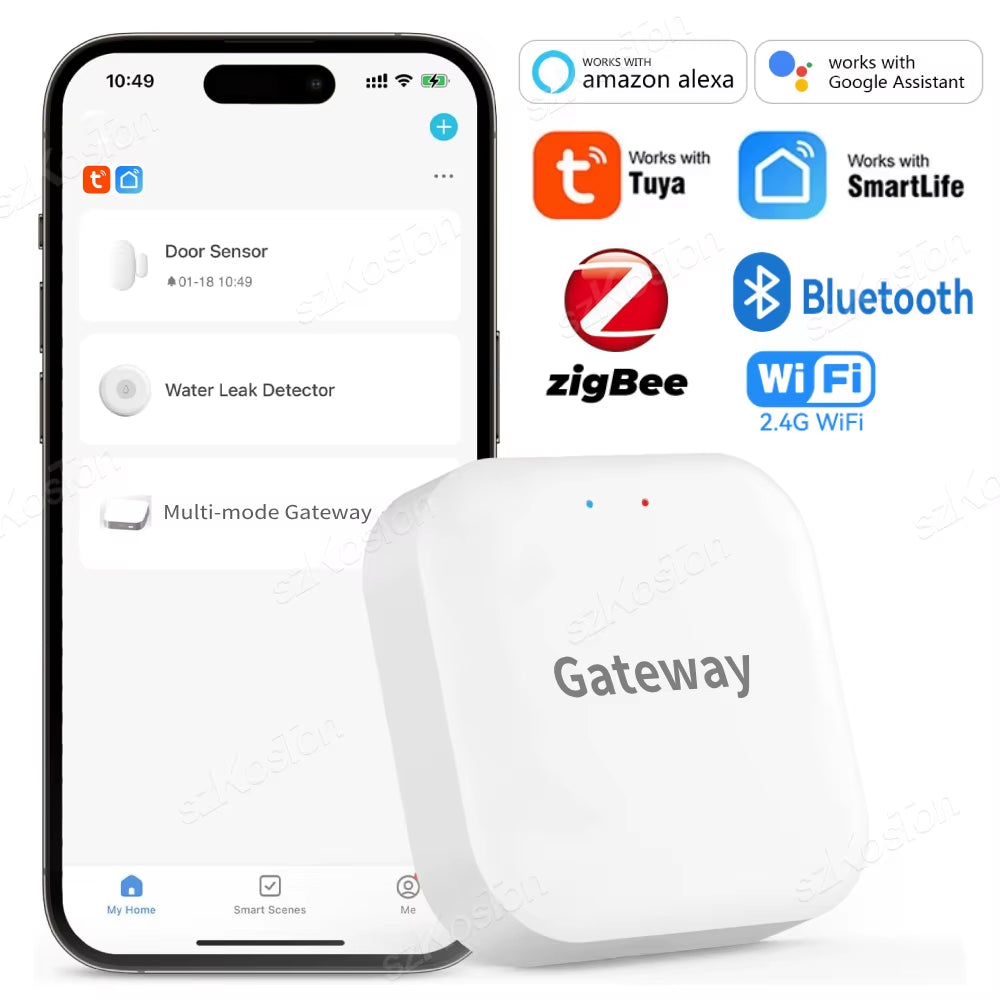 Tuya Smart Life Multi-Mode Gateway Smart Home Automation Hub Zigbee Wifi Bridge Bluetooth Mesh Voice Control for Alexa Google