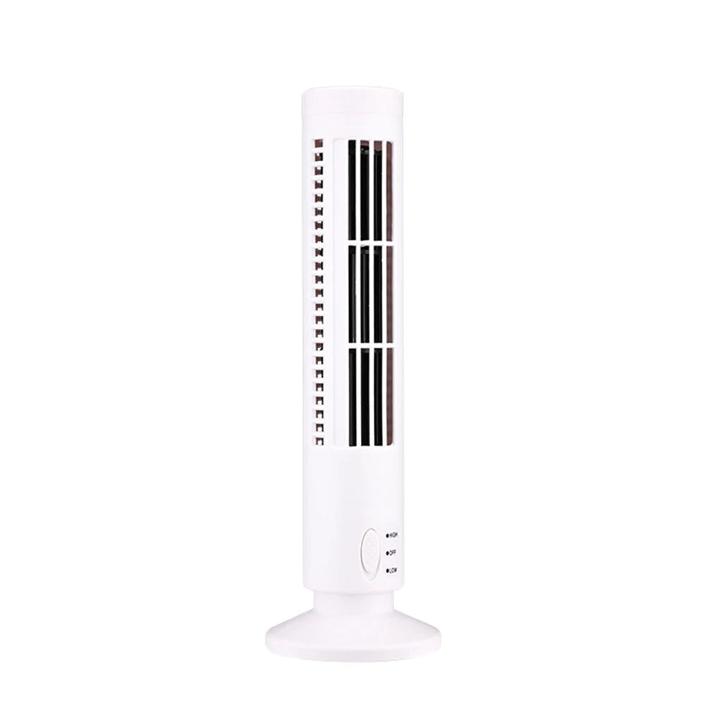 Experience Ultimate Comfort with the LED Bladeless Tower Fan - 2 Speed USB Electric Cooling Fan for Home, Bedroom, and Office