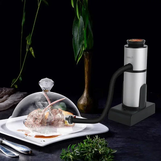 Acrylic Food Smoking Dome Cloche Molecular Cuisine Smoke Hood Kitchen Smoke Cover for Cocktail Dessert BBQ Steak Food Presentation For home