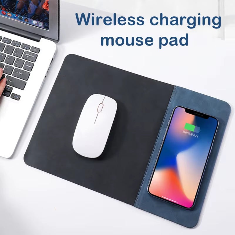 Revolutionary 2-in-1 PU Leather Gaming Mouse Pad with 15W Wireless Fast Charging for Ultimate PC and Laptop Experience