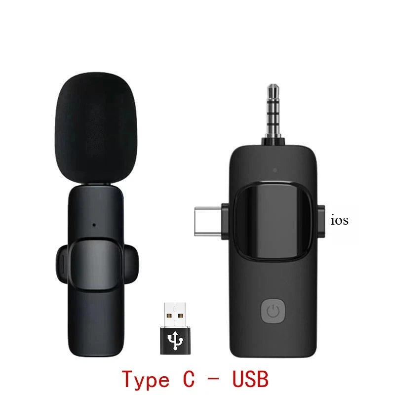 Elevate Your Recording Experience with the Wireless Lavalier Microphone - Perfect for iPhone, iPad, Android, Xiaomi, Samsung, and Live Gaming!