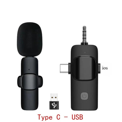 Elevate Your Recording Experience with the Wireless Lavalier Microphone - Perfect for iPhone, iPad, Android, Xiaomi, Samsung, and Live Gaming!