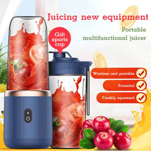 Revolutionary Portable Blender Juicer Cup – 6-Blade USB Rechargeable Smoothie Maker for Effortless Shakes, Fresh Juice & Ice Crushing