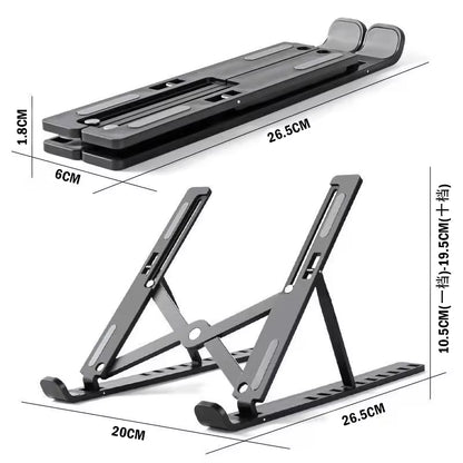Foldable Adjustable Laptop Stand – Portable Ergonomic Notebook Holder for MacBook, Laptop & Tablet, Better Posture & Neck/Back Support