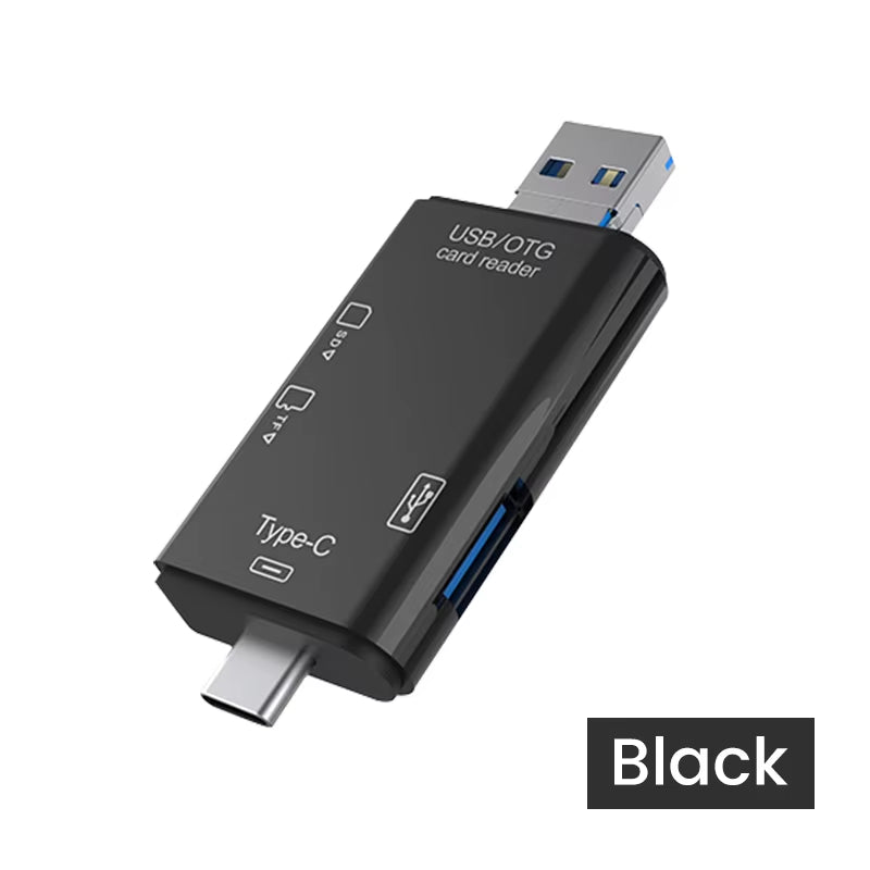 Ultimate 6 in 1 USB 3.0 Card Reader: Fast, Versatile OTG Adapter for All Your Memory Needs