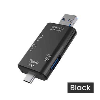 Ultimate 6 in 1 USB 3.0 Card Reader: Fast, Versatile OTG Adapter for All Your Memory Needs