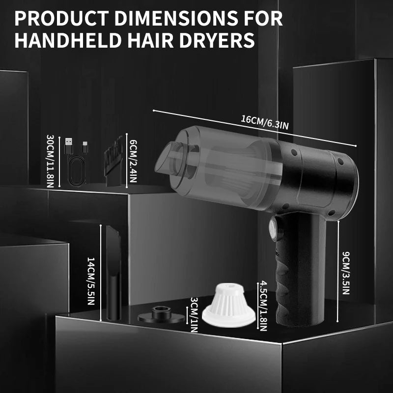 Handheld Car Vacuum, 15000PA Dual Use Cordless  5-in-1 Portable Vacuum, Air Blower & Dust Cleaner 15,000Pa