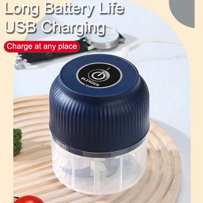 Mini USB Rechargeable Food Chopper – Electric Garlic & Vegetable Cutter (250ml)