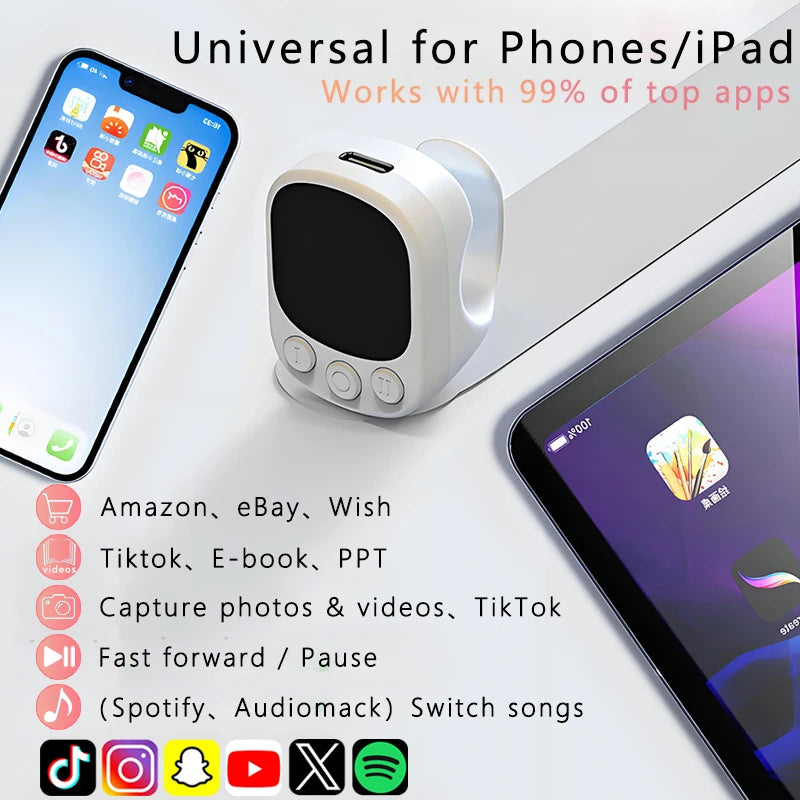 Revolutionary Mouse Ring Remote Control with Touchpad - Your Ultimate Smart Automatic Screen Clicker Device for Effortless Scrolling and Continuous Clicking!