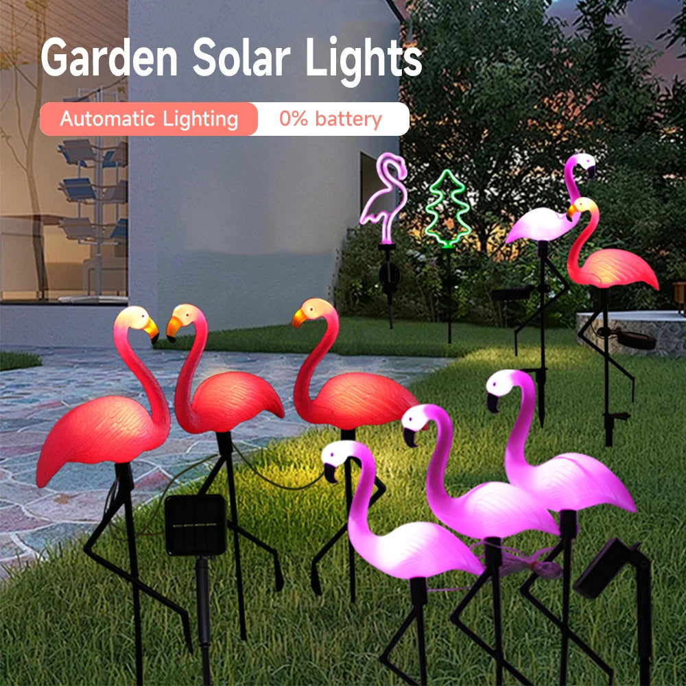 Illuminate Your Garden with Stunning Solar Flamingo Lights – Vibrant Neon Tree Lamps for a Magical Outdoor Ambiance