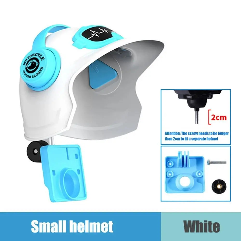 Motorcycle Bike Phone Holder Rain & Sun Shield – 360° Rotating Bike Handlebar Mount for Electric Bicycle, Scooter & Motorcycle Cartoon Helmet Phone Sunshade Umbrella Phone Bracket