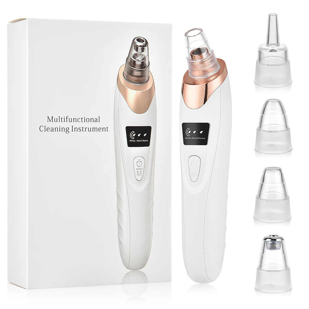 BLACKHEAD VACUUM PRO – Deep Pore Cleaner with 5 Suction Heads & Adjustable Suction Levels