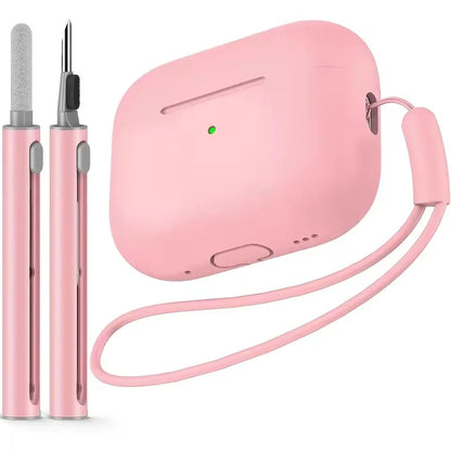 For Airpods Pro 2 Case Cover with Cleaner Pen Kit Soft Silicone Protective Case for Apple Airpods Pro 2Nd/1St Case Generation
