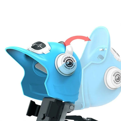 Motorcycle Bike Phone Holder Rain & Sun Shield – 360° Rotating Bike Handlebar Mount for Electric Bicycle, Scooter & Motorcycle Cartoon Helmet Phone Sunshade Umbrella Phone Bracket