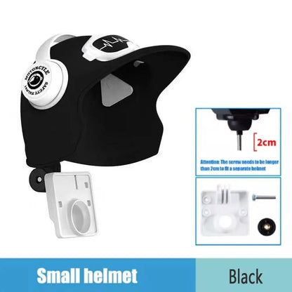 Motorcycle Bike Phone Holder Rain & Sun Shield – 360° Rotating Bike Handlebar Mount for Electric Bicycle, Scooter & Motorcycle Cartoon Helmet Phone Sunshade Umbrella Phone Bracket
