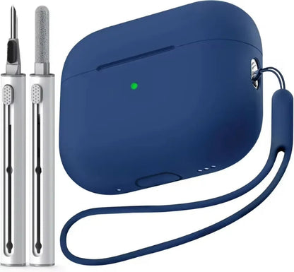 For Airpods Pro 2 Case Cover with Cleaner Pen Kit Soft Silicone Protective Case for Apple Airpods Pro 2Nd/1St Case Generation