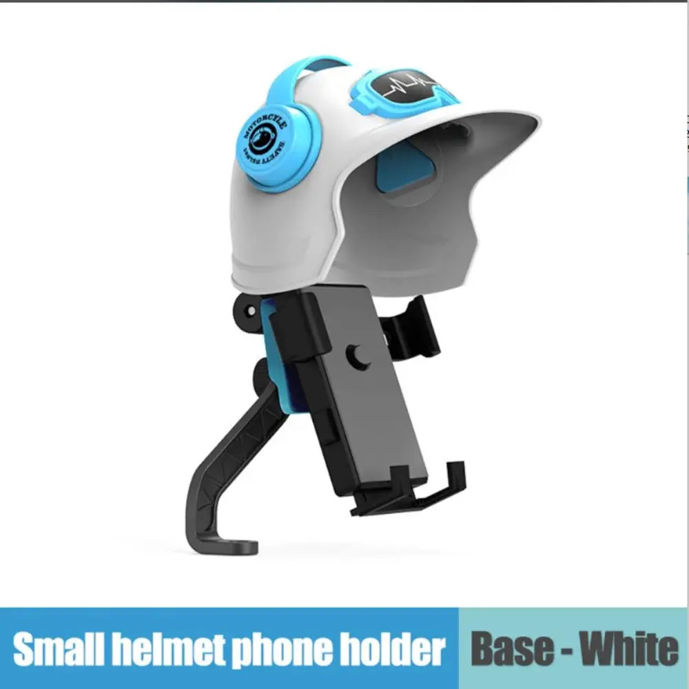 Motorcycle Bike Phone Holder Rain & Sun Shield – 360° Rotating Bike Handlebar Mount for Electric Bicycle, Scooter & Motorcycle Cartoon Helmet Phone Sunshade Umbrella Phone Bracket