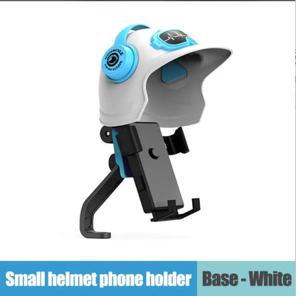 Motorcycle Bike Phone Holder Rain & Sun Shield – 360° Rotating Bike Handlebar Mount for Electric Bicycle, Scooter & Motorcycle Cartoon Helmet Phone Sunshade Umbrella Phone Bracket