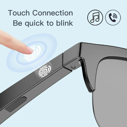 Unisex Smart Bluetooth V5.3 Sunglasses Glasses Call Outdoor Sports Headphones HIFI Black Technology Anti-Touch UV for Men and Women