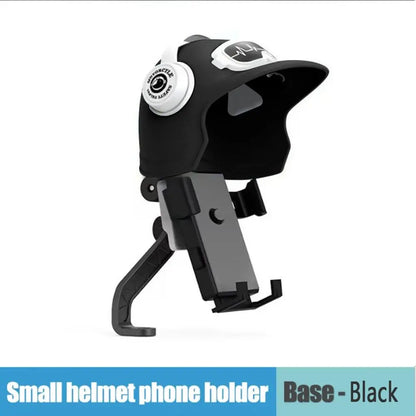 Motorcycle Bike Phone Holder Rain & Sun Shield – 360° Rotating Bike Handlebar Mount for Electric Bicycle, Scooter & Motorcycle Cartoon Helmet Phone Sunshade Umbrella Phone Bracket