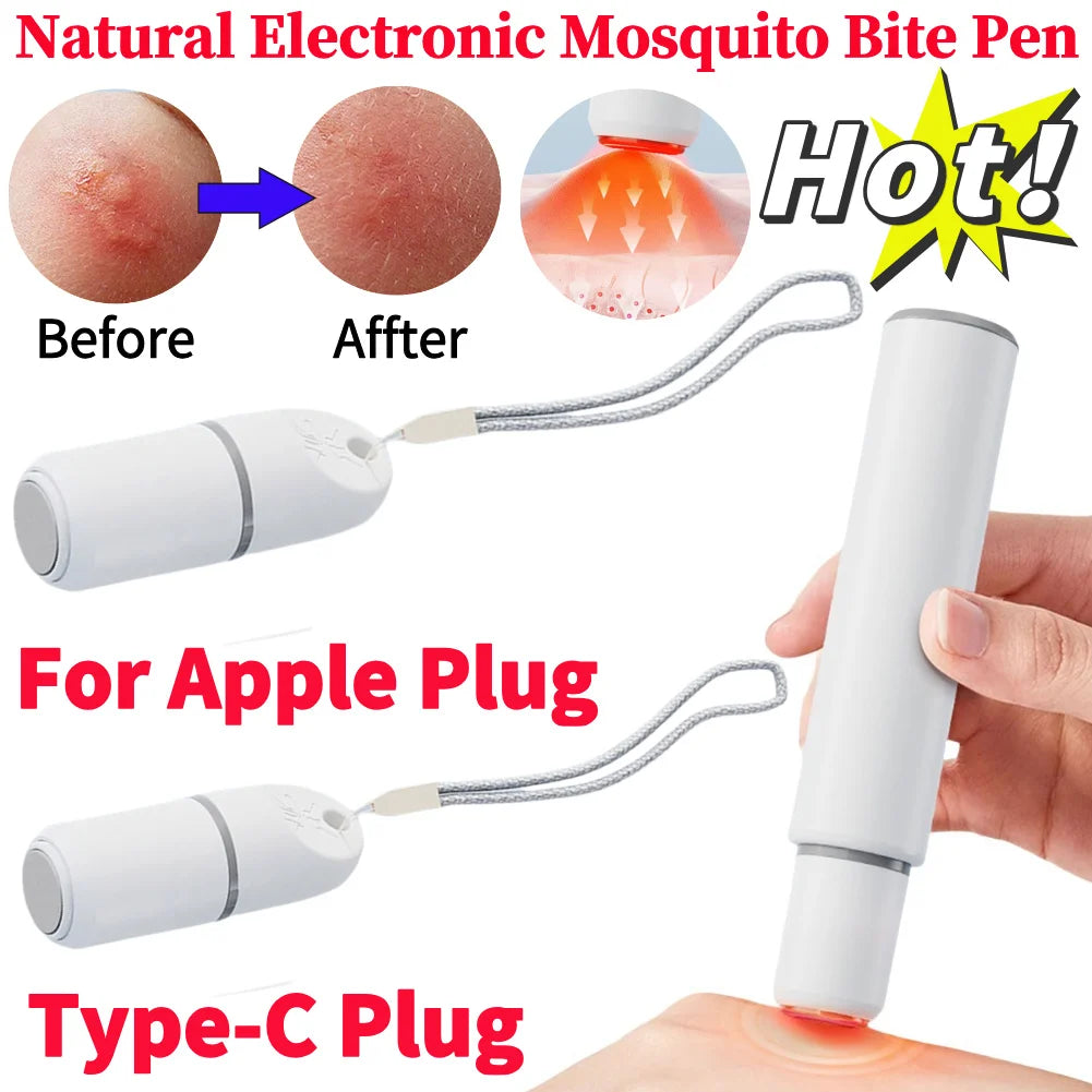 Mosquito Bite Relief Pen PRO – Chemical-Free Electronic Itch Relief for Kids & Adults | USB-C Rechargeable