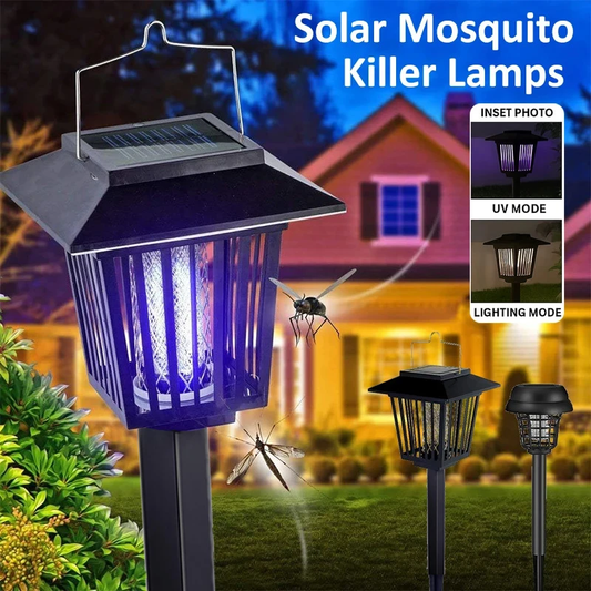 Solar Bug Zapper Waterproof Outdoor Mosquito Zapper Killer and Lighting Repellent Lamp for Indoor Outdoor Use Garden Patio