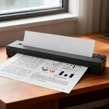 Wireless A4 Mini Thermal Printer, Ink Free, Bluetooth, Multifunctional. For: Business, Tattoo Stencil, document printing