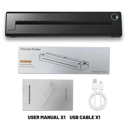 Wireless A4 Mini Thermal Printer, Ink Free, Bluetooth, Multifunctional. For: Business, Tattoo Stencil, document printing