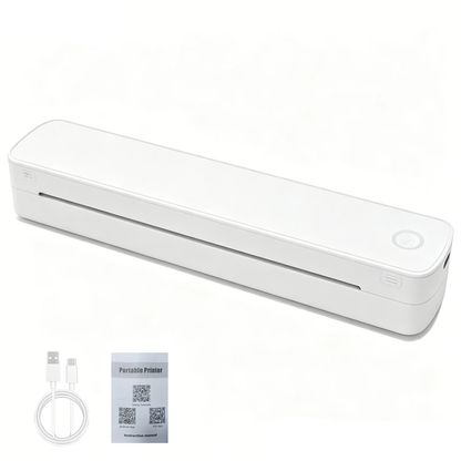 Wireless A4 Mini Thermal Printer, Ink Free, Bluetooth, Multifunctional. For: Business, Tattoo Stencil, document printing