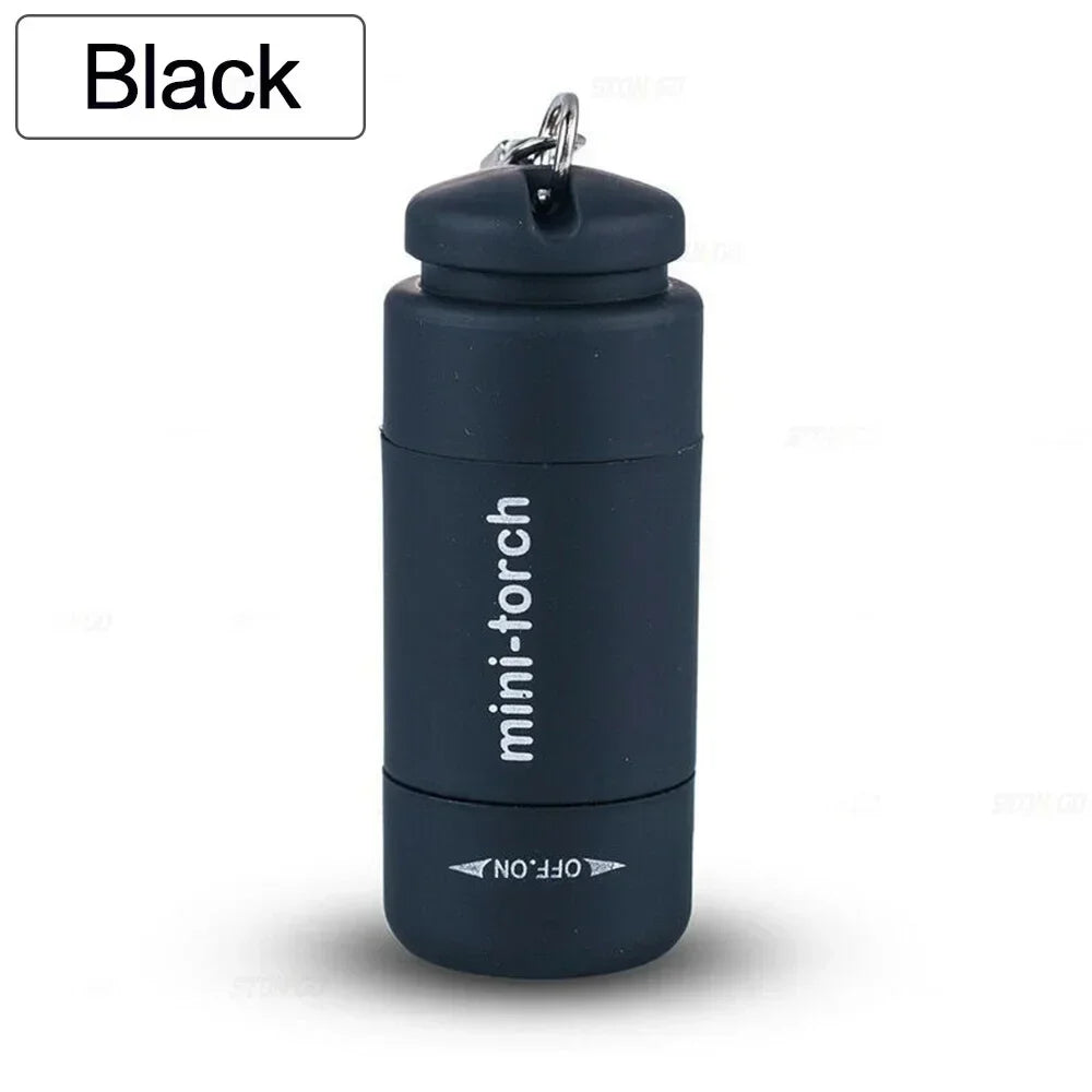 Pocket Keychain Flashlight Waterproof Outdoor Hiking Camping Mini Flashlight USD Rechargeable LED Multifunctional Strong Light
