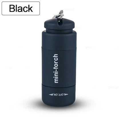 Pocket Keychain Flashlight Waterproof Outdoor Hiking Camping Mini Flashlight USD Rechargeable LED Multifunctional Strong Light