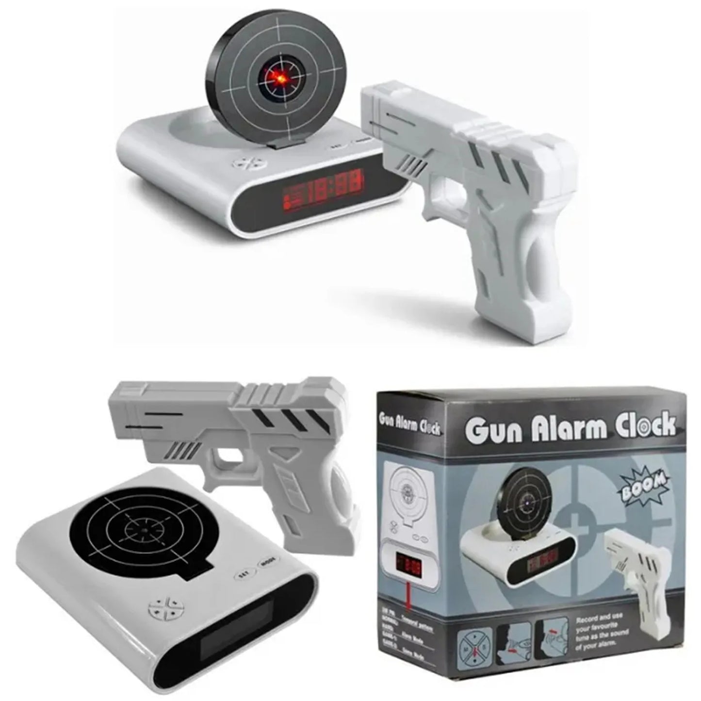 Exciting Shooting Tool Clock with LED Display - 2 Modes for Fun and Practicality