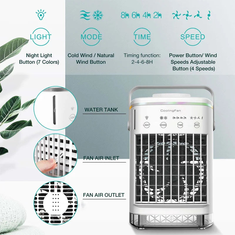 Stay Cool Anywhere with the Popular Mini USB Air Cooler - Your Compact Office and Home Cooling Solution!