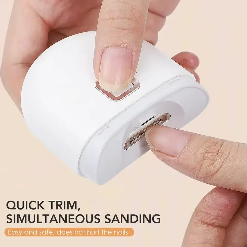 Portable Electric Nail Trimmer, Rechargeable Automatic Clipper with Quiet Motor for Fast & Smooth Shaping, Ideal for Home Travel