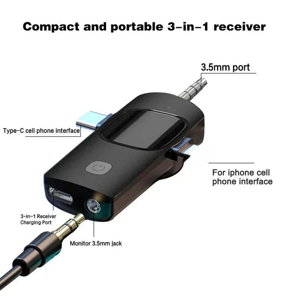 Elevate Your Recording Experience with the Wireless Lavalier Microphone - Perfect for iPhone, iPad, Android, Xiaomi, Samsung, and Live Gaming!