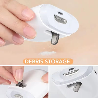 Portable Electric Nail Trimmer, Rechargeable Automatic Clipper with Quiet Motor for Fast & Smooth Shaping, Ideal for Home Travel