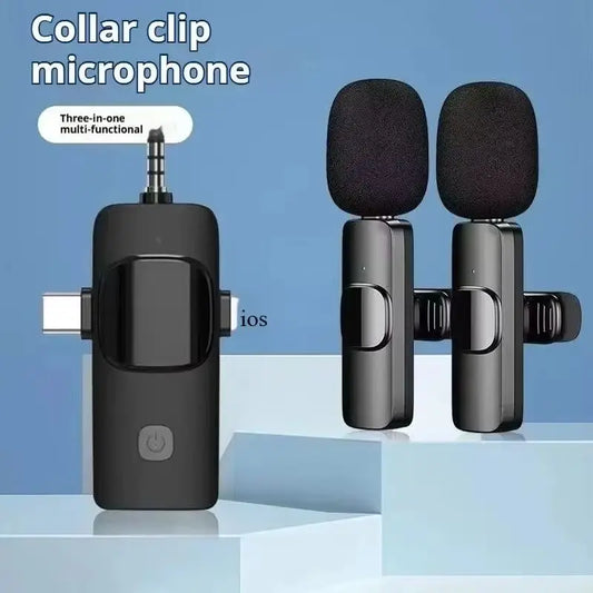Elevate Your Recording Experience with the Wireless Lavalier Microphone - Perfect for iPhone, iPad, Android, Xiaomi, Samsung, and Live Gaming!