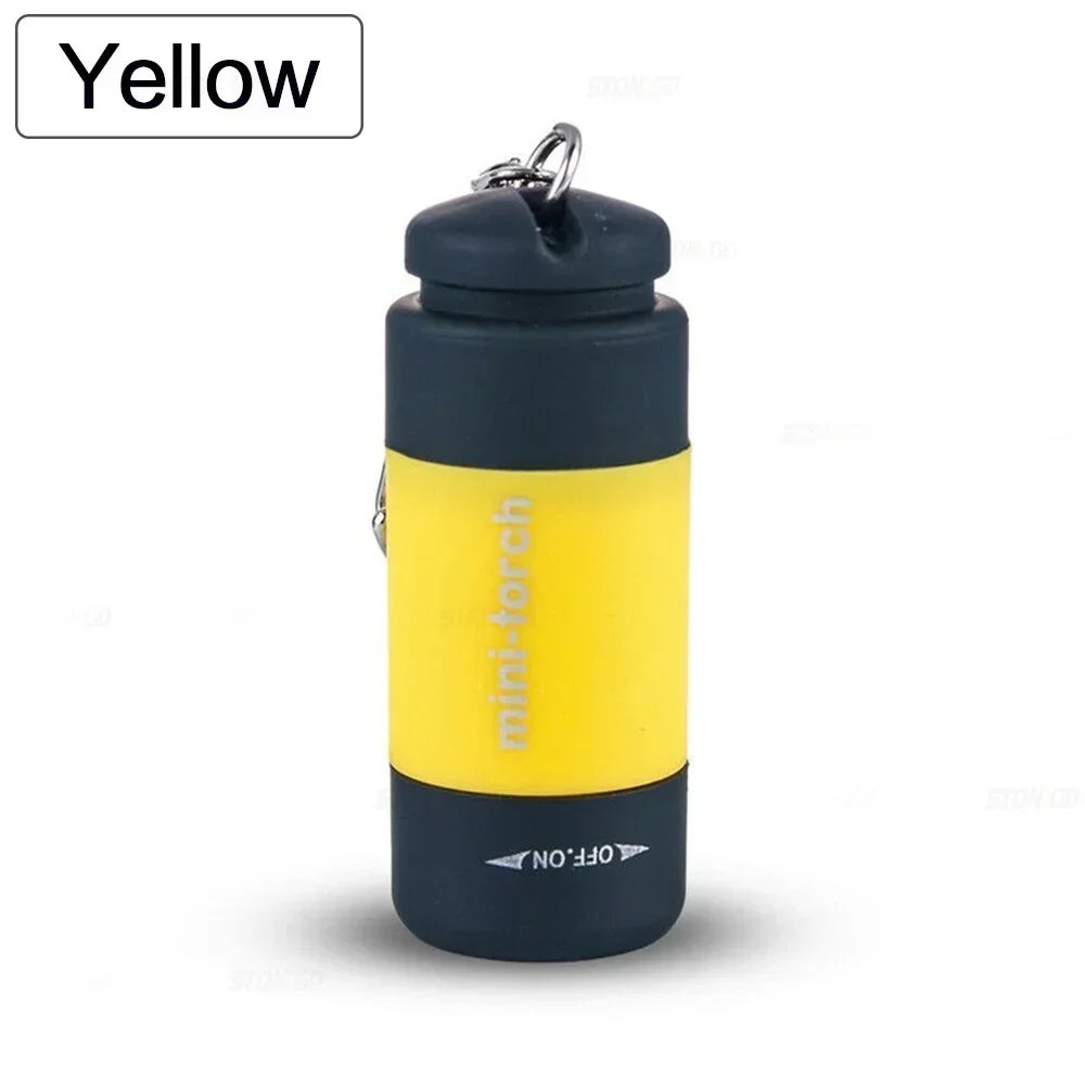 Pocket Keychain Flashlight Waterproof Outdoor Hiking Camping Mini Flashlight USD Rechargeable LED Multifunctional Strong Light