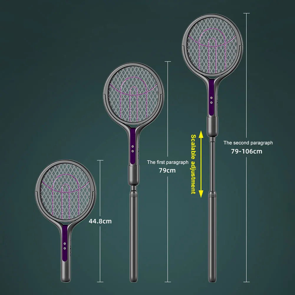Electric Mosquito Killer, Foldable Insect Racket, USB Rechargeable, Mosquito Swatter, Bug Zapper Trap Lamp, Fly Trap, Indoor & Outdoor