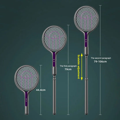Electric Mosquito Killer, Foldable Insect Racket, USB Rechargeable, Mosquito Swatter, Bug Zapper Trap Lamp, Fly Trap, Indoor & Outdoor