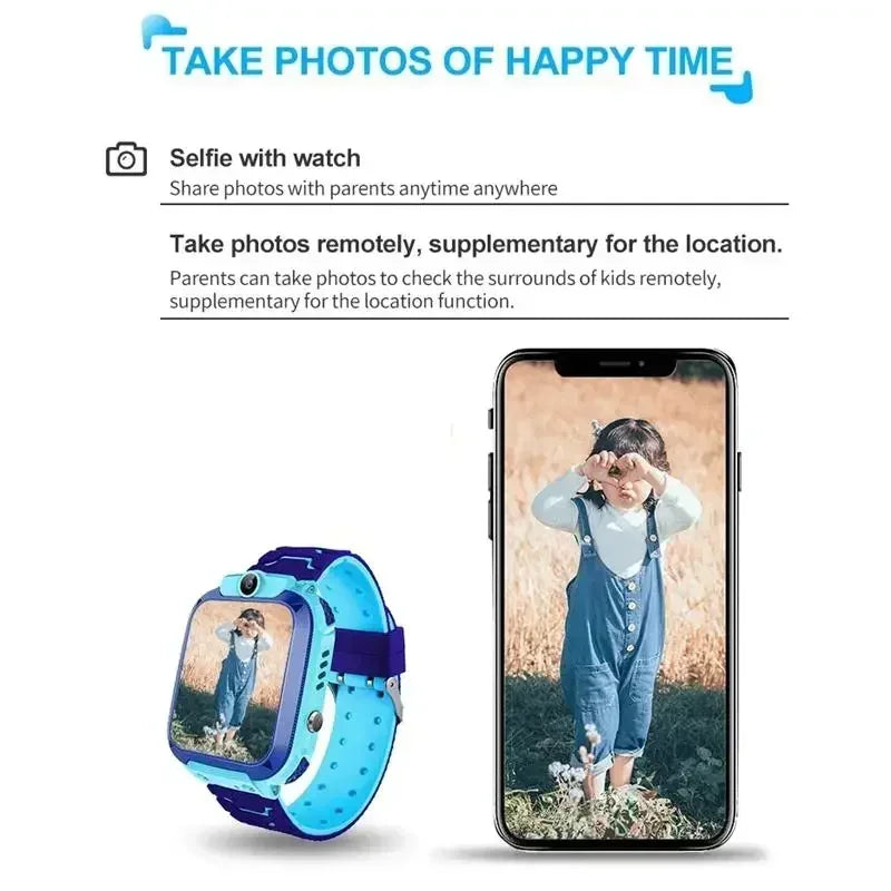 Introducing the Ultimate GPS Tracking Waterproof Smart Watch for Kids - 4G SIM Card, Call, and Camera Features for Safety and Fun!